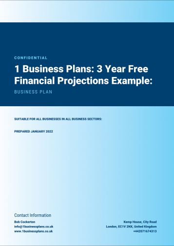 01 Business Plan 3 Year Financial Projections