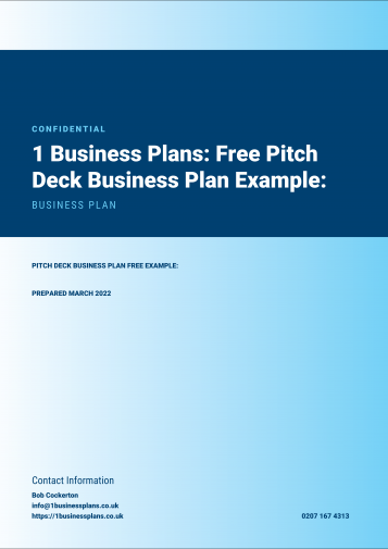 Pitch Deck Free Example Plan