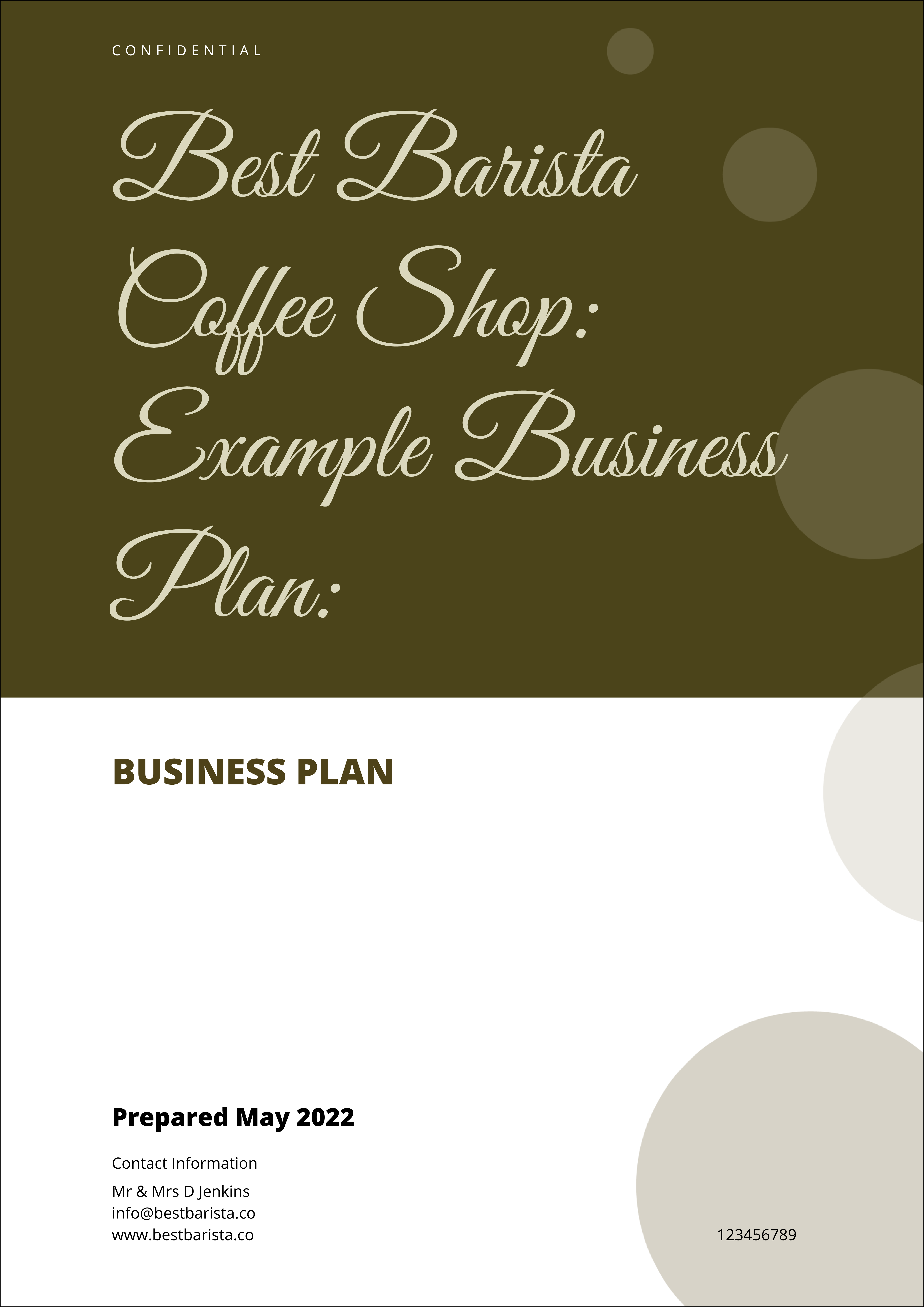 Coffee Shop Franchise Business Plan